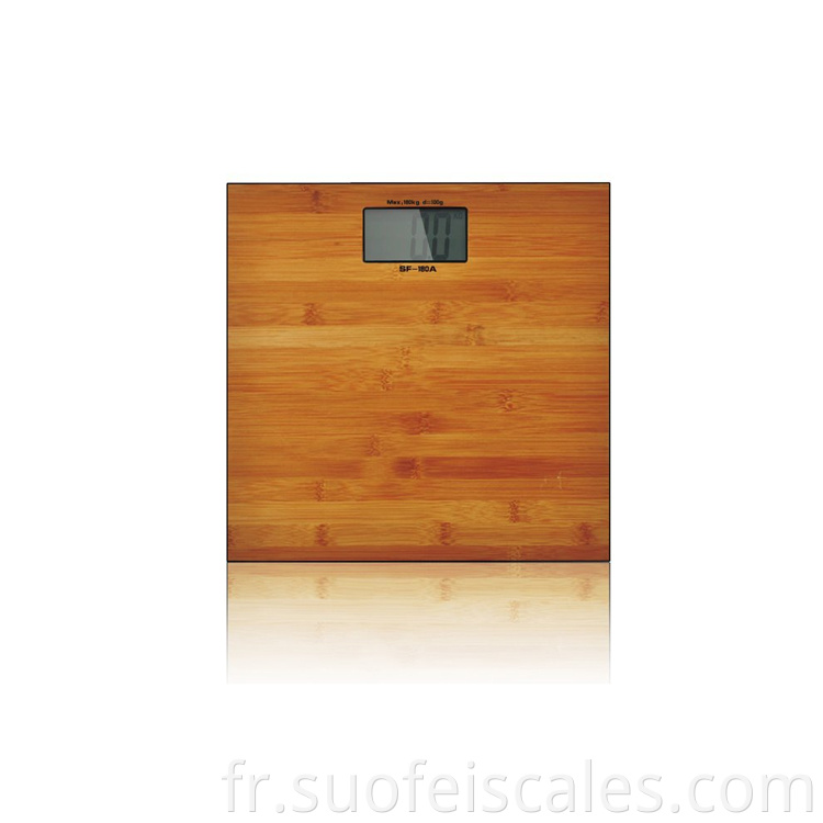 sf180A bamboo digital body bathroom wooden weight scale 